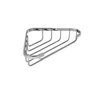 Croydex Small Corner Wire Soap Bar Dish | Durable Chrome Plated Steel | Simple Screw Installation | Holds Up to 5kg | Space Saving Bathroom Storage Solution