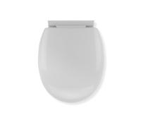 Croydex Soft Close Toilet Seat - Hygiene 'N' Clean Antibacterial Treated Polypropylene Seat and Universal Adjustable Hinges with Bottom Fixings Included (White, O Shape)