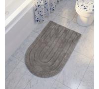 Croydex Soft Grey Arched Bath Mat 72 X 45Cm