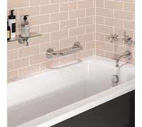 Croydex Stainless Steel Grab Bar with Anti-Slip Grip 300mm - Chrome