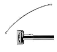 Croydex Stainless Steel Premium Extendable Telescopic Curved Rod, 1080 - 1850mm