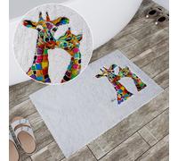 Croydex Art by Steven Brown Francie & Josie Bath Rug, Non-Slip Backing, Applique