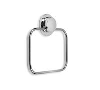 Croydex Stick n Lock 2, Adhesive Towel Ring, 5 Year Rust Free Guarantee, Silver