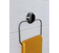 Croydex Stick 'n' Lock Chrome Self Adhesive Bathroom Towel Ring | No Drilling | Wall Mounted | Sticks to Most Flat Surfaces | Quick Peel and Fix | Rust-Free Design Ideal for Bathrooms
