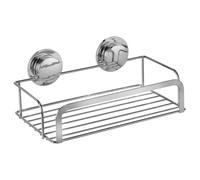 Croydex Stick 'N' Lock Adhesive Shower Caddy - No Drill Shelf for Shower or Bathroom with Sticky Pad, 5 Year Rust Free Guarantee with Chrome Plated
