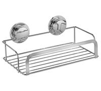 Croydex Stick 'N' Lock Adhesive Shower Caddy - No Drill Shelf for Shower or Bathroom with Sticky Pad, 5 Year Rust Free Guarantee with Chrome Plated Mild Steel