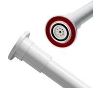 Croydex Stick 'n' Lock™ Adhesive Shower Curtain Rod Extends From 1100 - 2600mm - White