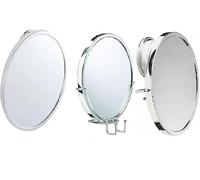 Croydex Stick 'N' Lock Anti-Fog Rust Free Adhesive & Screw Fix Suction Bathroom Mirror (Anti-Fog Mirror,)