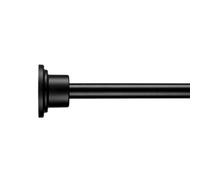Croydex Stick N Lock Black Extendable Straight Shower Curtain Rod (L)200Cm