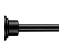 Stick n Lock Premium Telescopic Adhesive Shower Curtain Rod, Matt Black 1295mm-2298mm