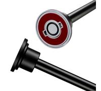 Croydex Stick 'n' Lock Extendable Shower Curtain Rod, Matt Black
