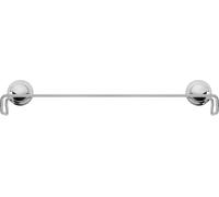 Croydex Stick 'n' Lock Self-Adhesive Chrome Towel Rail Holder, Rust-Free Towel Storage Solution for Bathroom, Sticky Pad Adheres to Most Surfaces, All Fittings Included for Hand Towels and Accessories