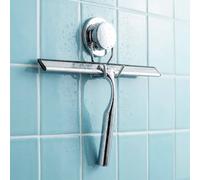 Croydex Stick n Lock Shower Squeegee & Holder - Chrome