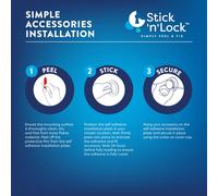 Croydex Stick n Lock Toilet Roll Holder Easy Bathroom Storage Solutio