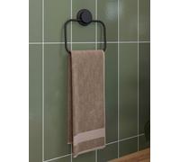 Croydex Adhesive Towel Ring, Stick 'n' Lock, Bathroom Towel Holder Matte Black