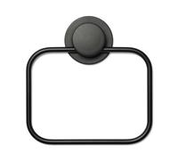 Croydex Stick 'n' Lock Towel Ring - Black