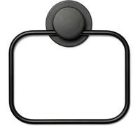 Croydex Stick 'n' Lock Towel Ring, Matt Black