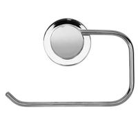 Croydex Stick'n'lock Plus Chrome Effect Wall-Mounted Toilet Roll Holder (H)110mm (W)250mm
