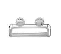 Croydex Stick 'N' Lock Adhesive Shower Caddy - No Drill Shelf for Shower or Bathroom with Sticky Pad, 5 Year Rust Free Guarantee with Chrome Plated Mild Steel