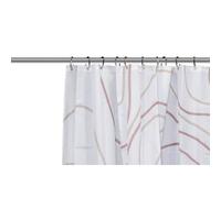 Croydex Swirl Shower Curtain - Dusty Pink