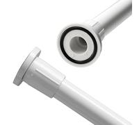 Croydex Telescopic Shower Cubicle Curtain Rod Extends from 700mm to 1220mm White