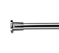 Croydex Telescopic Shower Cubicle Curtain Rod Extends from 700mm to 1220mm Silver