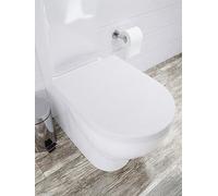 Croydex Telese Stick N Lock D-Shaped Toilet Seat White
