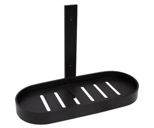 Croydex Telesto Bathroom Storage Shower Caddy, 30cm Black Matt Aluminium & ABS Home Essentials, Ideal for Hospitality, Travel and Residential Settings - Simple Installation with Fixings