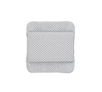 Croydex Teviot Padded Bath Pillow with Slip-Resistant Non Slip Suction Cups, PVC Material and Drainage Holes, Comfortable Pressure Relief Design in White