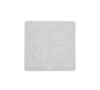 Croydex Teviot Padded Square Shower Mat - Secure Grip Suction Cups for a Non Slip Shower Mat with Drainage Holes and Comfortable Pressure Relief