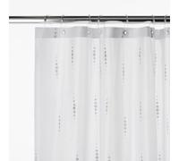 Croydex Textile Shower Curtain - Silver Dotty