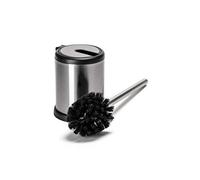 Croydex Auto Closing Toilet Brush, Chrome, H 385mm x W 144mm x D 114mm