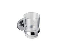 Croydex Flexi-Fix Easy to Fit Pendle Tumbler and Holder, Chrome, 10.5 x 6.7 x 9.5 cm