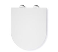 Croydex Toilet Seat D Shape Soft Close Quick Release Adjustable Hinges Durable