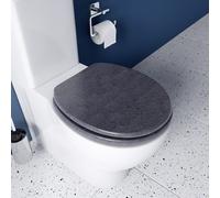 Croydex Toilet Seat Grey Oval Anti Bacterial Adjustable Hinges Modern