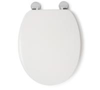 Croydex Kielder White Wooden Toilet Seat With Flexi-Fix™ Hinges