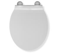 Croydex Toilet Seat Round Slimline Adjustable Hinges Anti Bacterial Easy to Fit