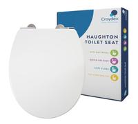 Croydex Toilet Seat Soft Close White Quick Release Anti Bacterial Adjustable