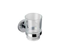 Croydex Toothbrush Holder Wall Mounted Tumbler Flexi-Fix Bathroom - Pendle