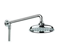 Croydex Traditional Rain Shower (Head, Arm & Hose), Stainless_Steel, Silver