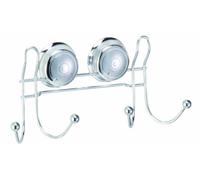 Croydex Twist 'N' Lock Double Robe Hook, Chrome