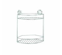 Croydex Twist N Lock Plus Suction or Screw Fix Two Tier Basket