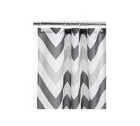 Croydex Two-Tone Chevron Shower Curtain Grey