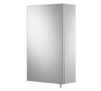 Croydex Vallon Silver Effect Single Bathroom Cabinet With Mirrored Door (H)521mm (W)300mm