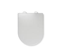 Croydex Varano Durable D Shaped Soft Close Toilet Seat with Anti-Bacterial Surface, Adjustable Hinges, Quick Release for Easy Cleaning - Polypropylen