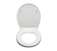 Croydex Vendee Soft Close Toilet Seat White - Quick Release Bathroom Toilet Seat With Adjustable Top & Bottom Fix Hinges
