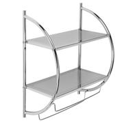 Croydex Wall Mounted Bathroom Towel Rack - Chrome