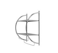Croydex Wall Mounted Towel Rack Bathroom Towel Rail with Shelf Storage Unit