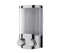 Croydex Double Soap Dispenser, Shower Dispenser Wall Mounted, Lifts Off for Easy Refill, Shower Gel Dispenser, Perfect for Bathroom or Kitchen, Eliminates Clutter, All Fixings Included, Chrome