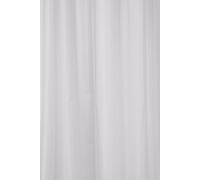 Croydex Water-Resistant Machine Washable Cling-Resistant Plain White Textile Shower Curtain, 1800 x 1800mm